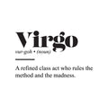 Vinyl Wall Art Decal - Virgo Zodiac Sign Definition - Modern Fun Inspirational Astrology Quote Sticker For Home Bedroom Living Room Closet Office Coffee Shop Decor 1