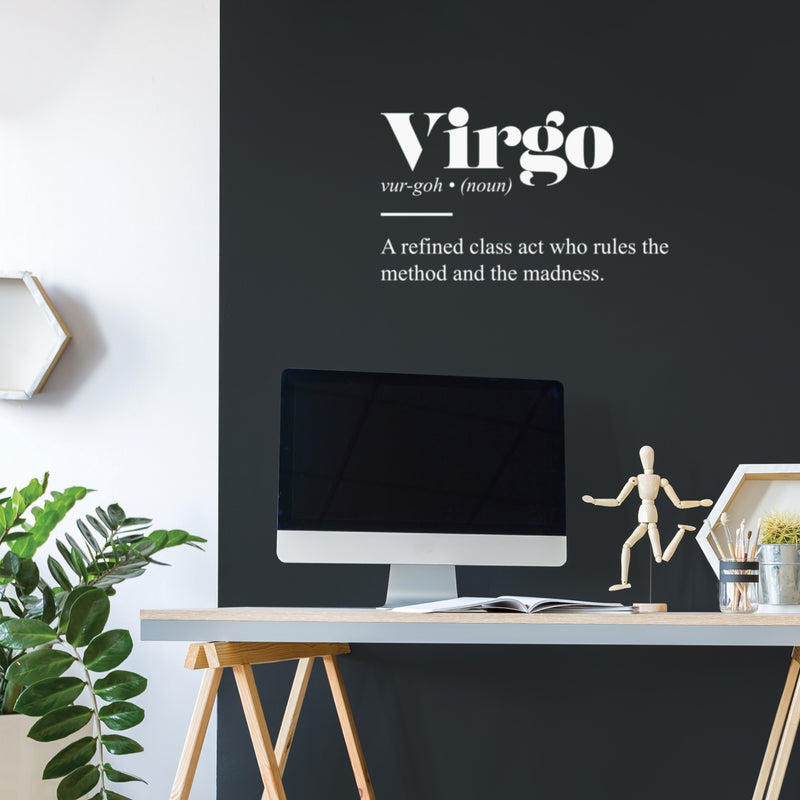 Vinyl Wall Art Decal - Virgo Zodiac Sign Definition - 15" x 25" - Modern Fun Inspirational Astrology Quote Sticker For Home Bedroom Living Room Closet Office Coffee Shop Decor 3