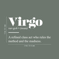 Vinyl Wall Art Decal - Virgo Zodiac Sign Definition - 15" x 25" - Modern Fun Inspirational Astrology Quote Sticker For Home Bedroom Living Room Closet Office Coffee Shop Decor 1