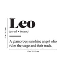 Vinyl Wall Art Decal - Leo Zodiac Sign Definition - Modern Fun Inspirational Astrology Quote Sticker For Home Bedroom Living Room Closet Office Coffee Shop Decor 4