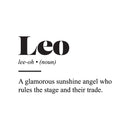 Vinyl Wall Art Decal - Leo Zodiac Sign Definition - Modern Fun Inspirational Astrology Quote Sticker For Home Bedroom Living Room Closet Office Coffee Shop Decor 1