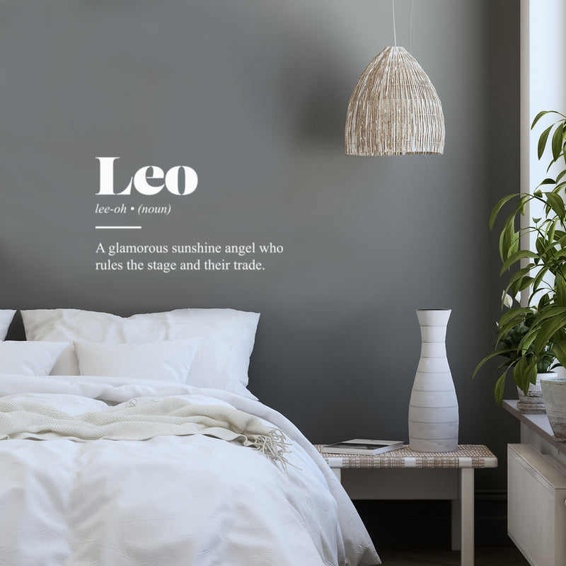 Vinyl Wall Art Decal - Leo Zodiac Sign Definition - 15" x 25" - Modern Fun Inspirational Astrology Quote Sticker For Home Bedroom Living Room Closet Office Coffee Shop Decor 3