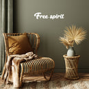 Vinyl Wall Art Decal - Free Spirit - 5.8" x 25" - Trendy Lovely Inspirational Good Vibes Quote Sticker For Home Bedroom Closet Living Room School Office Coffee Shop Decor 3