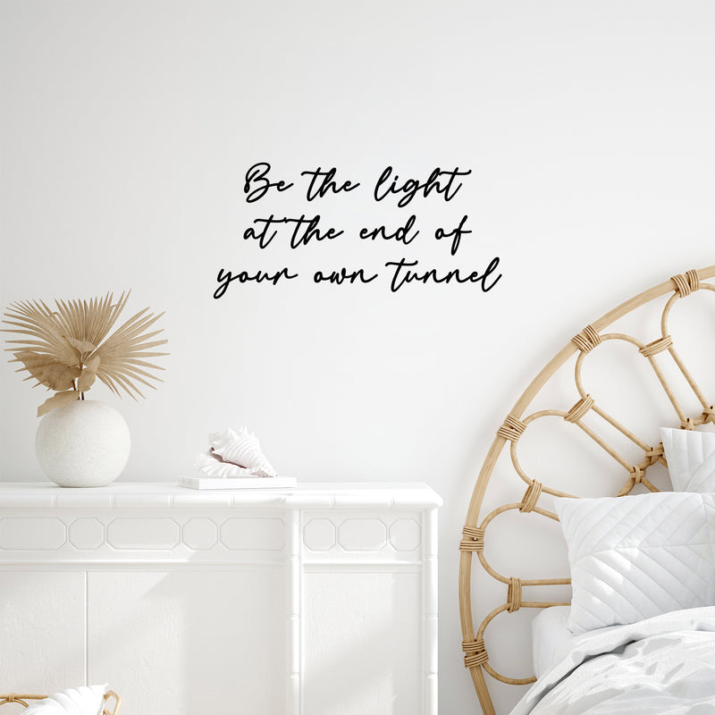 Vinyl Wall Art Decal - Be The Light At The End Of Your Own Tunnel - Inspiring Spiritual Lovely Quote Sticker For Home Bedroom Closet Living Room Office Coffee Shop Decor 2