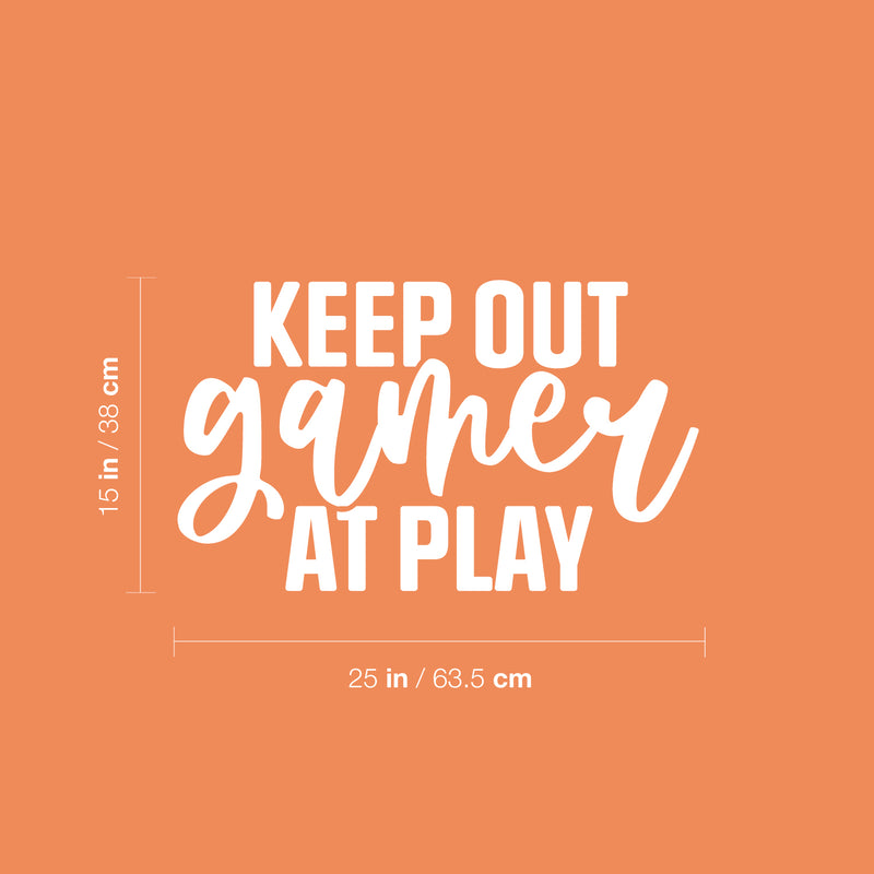 Vinyl Wall Art Decal - Keep Out Gamer At Play - 15" x 25" - Trendy Lovely Funny Positive Quote Sticker For Home Bedroom Kids Room Playroom Gaming Room Daycare School Office Decor 4