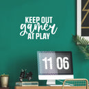 Vinyl Wall Art Decal - Keep Out Gamer At Play - 15" x 25" - Trendy Lovely Funny Positive Quote Sticker For Home Bedroom Kids Room Playroom Gaming Room Daycare School Office Decor 2
