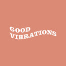 Vinyl Wall Art Decal - Good Vibrations - 7" x 25" - Modern Inspirational Lovely Positive Vibes Quote Sticker For Home Bedroom Living Room Playroom School Coffee Shop Office Decor 1