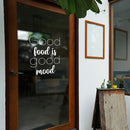Vinyl Wall Art Decal - Good Food Is Good Mood - 20" x 17" - Trendy Funny Motivational Quote Sticker For Home Kitchen Living Room Restaurant Coffee Shop Store Office Humor Decor 3