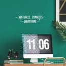 Vinyl Wall Art Decal - Eventually Everything Connects - 6" x 25" - Trendy Inspiring Positive Cool Design Quote Sticker For Home Living Room Playroom School Office Coffee Shop Decor 2