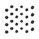 Set Of 24 Vinyl Wall Art Decal - Daisies Pattern - From 6" x 6" Each - Cute Adhesive Sticker Plants Design For Girls Bedroom Kids Room Playroom Home School Classroom Nursery Decor 1