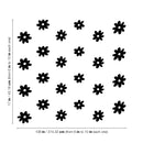 Set Of 24 Vinyl Wall Art Decal - Daisies Pattern - From Each - Cute Adhesive Sticker Plants Design For Girls Bedroom Kids Room Playroom Home School Classroom Nursery Decor 4