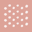 Set Of 24 Vinyl Wall Art Decal - Daisies Pattern - From 6" x 6" Each - Cute Adhesive Sticker Plants Design For Girls Bedroom Kids Room Playroom Home School Classroom Nursery Decor 1
