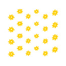 Set Of 24 Vinyl Wall Art Decal - Daisies Pattern - From 6" x 6" Each - Cute Adhesive Sticker Plants Design For Girls Bedroom Kids Room Playroom Home School Classroom Nursery Decor 1