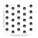 Set Of 25 Vinyl Wall Art Decal - Bear Face Pattern - From Each - Trendy Lovely Fun Design Sticker For Home Bedroom Kids Room Playroom Living Room Daycare School Office Decor 4