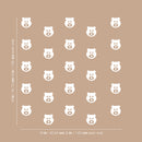 Set Of 25 Vinyl Wall Art Decal - Bear Face Pattern - From 3" x 3" Each - Trendy Lovely Fun Design Sticker For Home Bedroom Kids Room Playroom Living Room Daycare School Office Decor 3