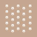 Set Of 25 Vinyl Wall Art Decal - Bear Face Pattern - From 3" x 3" Each - Trendy Lovely Fun Design Sticker For Home Bedroom Kids Room Playroom Living Room Daycare School Office Decor 1