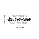 Vinyl Wall Art Decal - Your Thoughts Attract Actions That Create Your Reality - 8. Modern Inspiring Positive Mind Quote Sticker For Home School Office Coffee Shop Storefront Decor 4