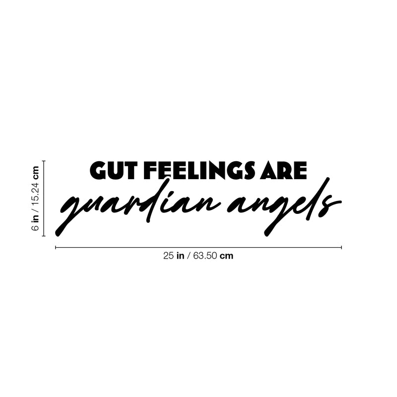 Vinyl Wall Art Decal - Gut Feelings Are Gaudian Angels - 6" x 25" - Trendy Inspirational Optimistic Quote Sticker For Bedroom Closet Living Room School Office Coffee Shop Decor 4