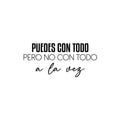 Vinyl Wall Art Decal - Puedes Con Todo Pero / You Can Handle Everything But - 11.5" x 25" - Positive Motivating Spanish Quote Sticker For Bedroom Closet School Office Coffee Shop Decor 1