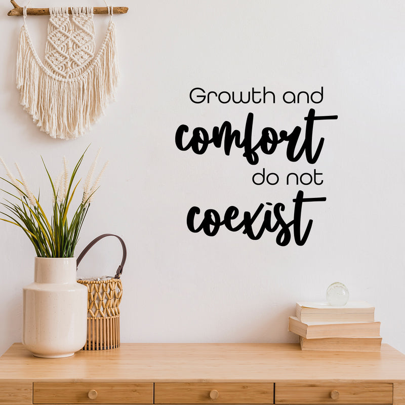 Vinyl Wall Art Decal - Growth And Comfort Do Not Coexist - 17" x 17.5" - Trendy Motivational Positive Lifestyle Quote Sticker For Home Office Work CrossFit Center Gym Fitness Decor 2