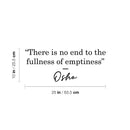 Vinyl Wall Art Decal - There Is No End To The Fullness Of Emptiness - 10" x 25" - Modern Inspirational Optimistic Quote Sticker For Home Bedroom Living Room Closet Coffee Shop Decor 4