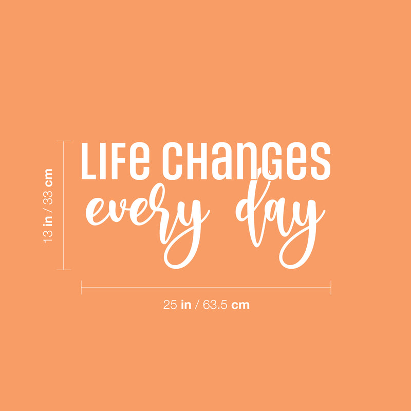 Vinyl Wall Art Decal - Life Changes Every Day - 13" x 25" - Modern Inspirational Positive Quote Sticker For Home Bedroom Living Room Work Office Decor 4