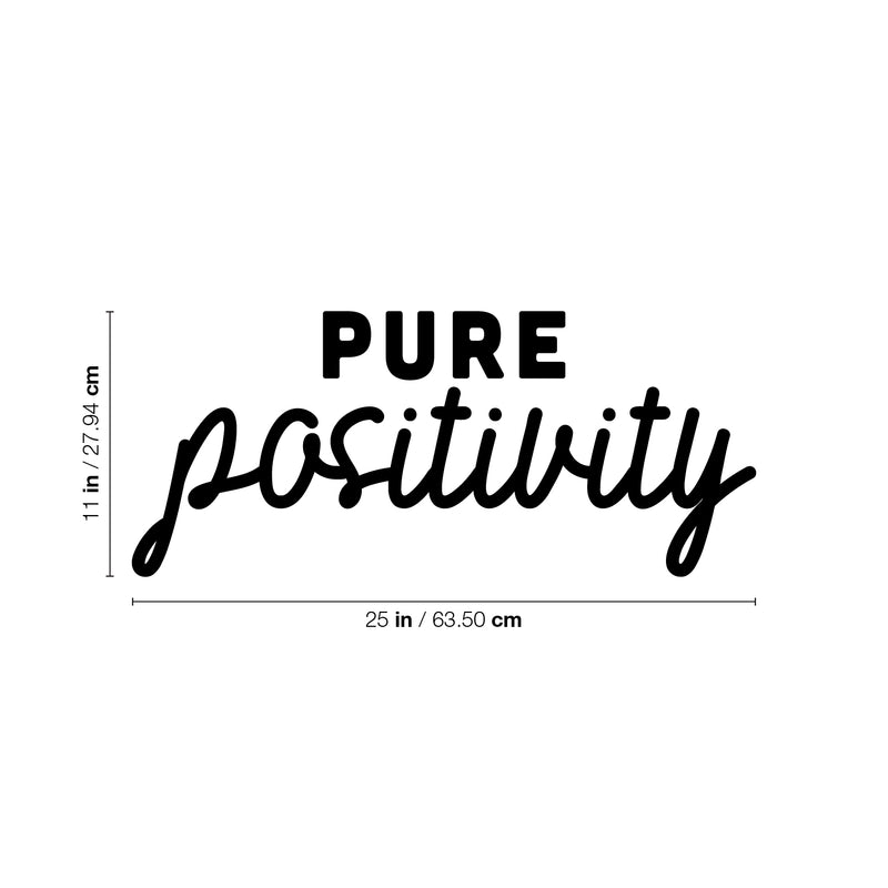 Vinyl Wall Art Decal - Pure Positivity - 11" x 25" - Trendy Motivational Optimistic Good Vibes Quote Sticker For Home Bedroom Living Room School Office Gym Fitness Decor 4