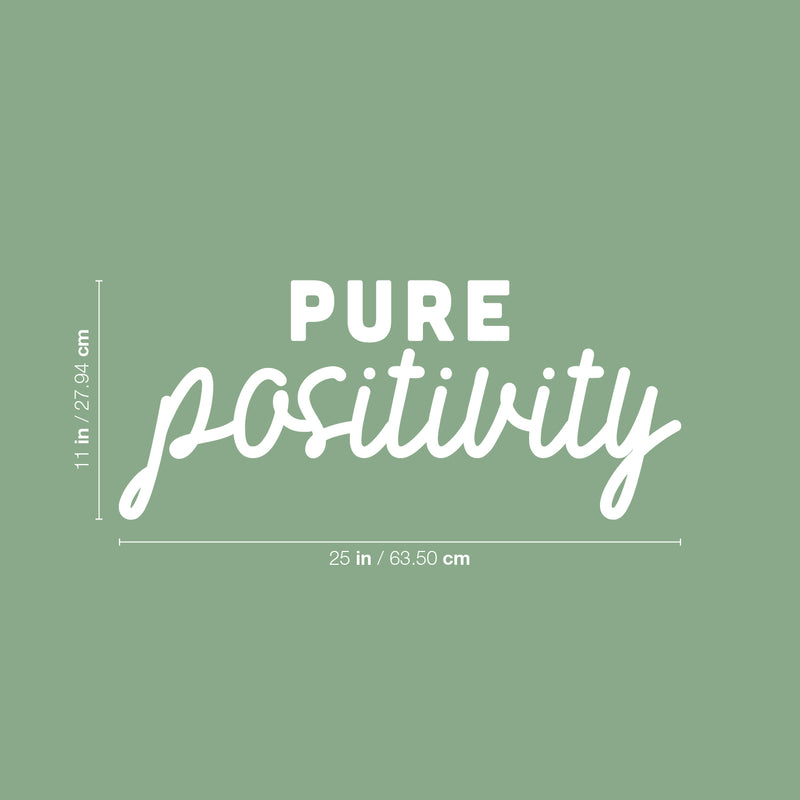 Vinyl Wall Art Decal - Pure Positivity - 11" x 25" - Trendy Motivational Optimistic Good Vibes Quote Sticker For Home Bedroom Living Room School Office Gym Fitness Decor 4