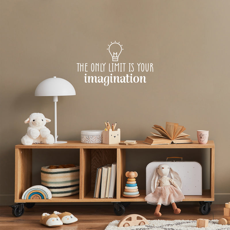 Vinyl Wall Art Decal - The Only Limit Is Your Imagination - 15" x 25" - Modern Inspiring Quote Sticker For Home Living Room Bedroom Kids Daycare Playroom Decor 2