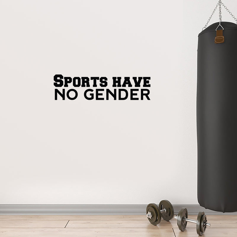 Vinyl Wall Art Decal - Sports Have No Gender - 6. Modern Motivational Quote Sticker For Home Gym Sport Exercise Room Fitness Workout Training Center Decor 3