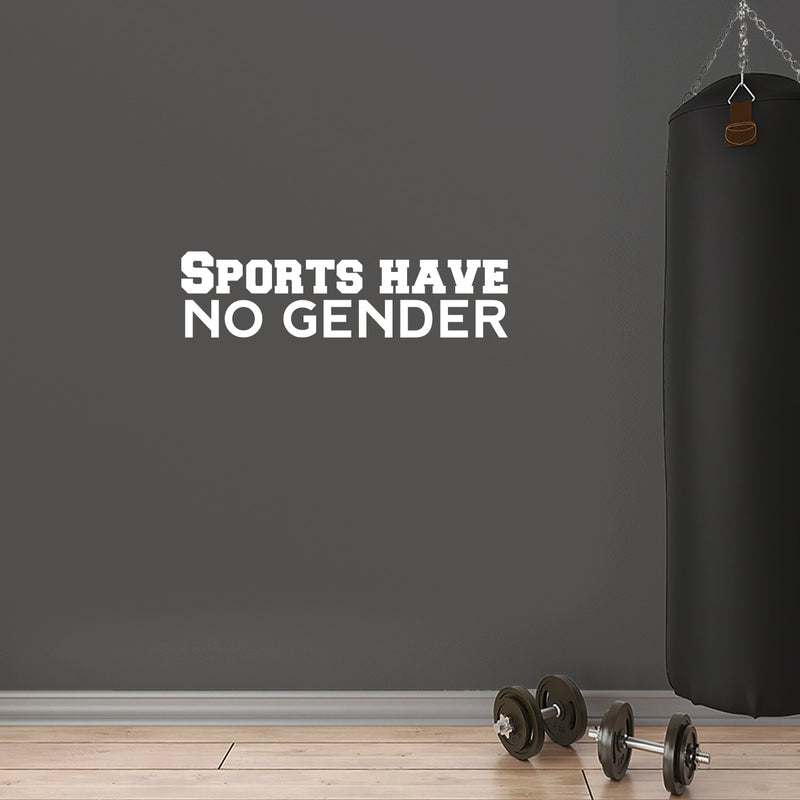 Vinyl Wall Art Decal - Sports Have No Gender - 6.6" x 25" -  Modern Motivational Quote Sticker For Home Gym Sport Exercise Room Fitness Workout Training Center Decor 3