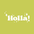 Vinyl Wall Art Decal - Holla / Hola - 9" x 20" -Trendy Inspirational Fun Design Spanish Quote Sticker For Home Living Room Doors Windows School Office Storefront Coffee Shop Decor 1