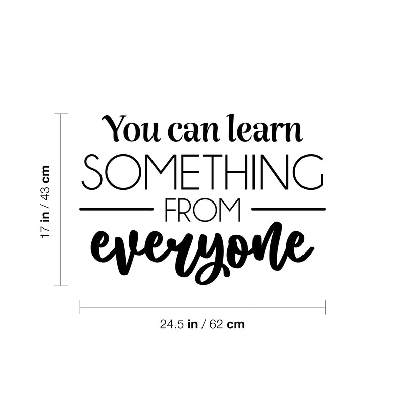 Vinyl Wall Art Decal - You Can Learn Something From Everyone - - Modern Inspirational Educational Quote Sticker For Home School Office Kids Room Teen Bedroom Classroom Decor 4