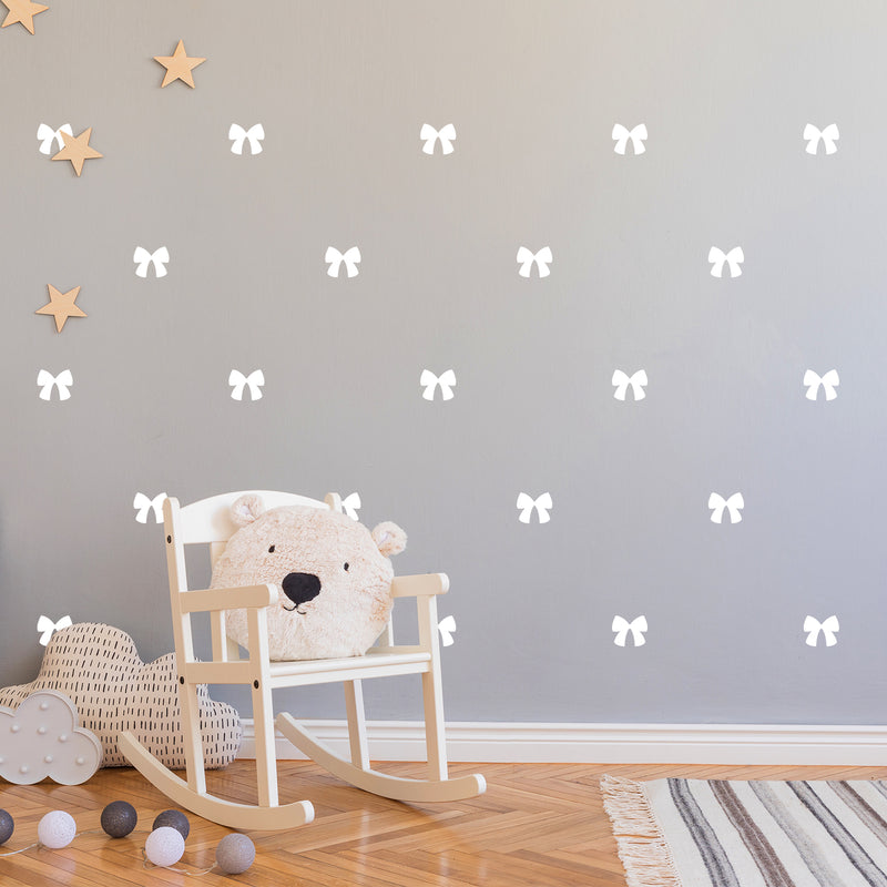 Set Of 24 Vinyl Wall Art Decal - Bun Pattern - From 3.5" x 4" Each - Pretty Adhesive Stickers Minimal Design For Children Bedroom Home Kids Room Decor 2