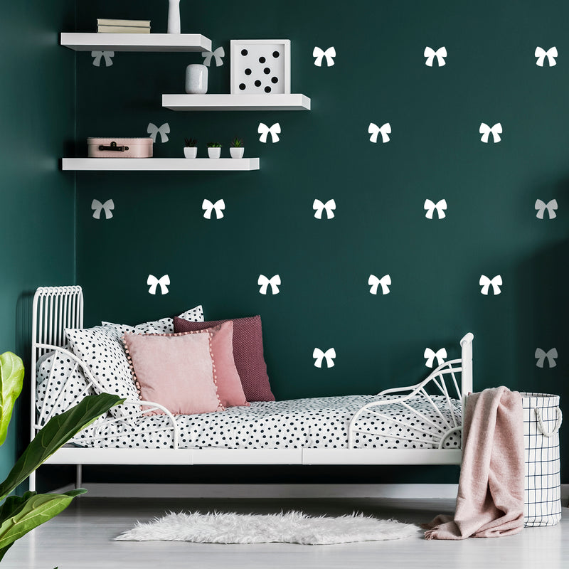 Set Of 24 Vinyl Wall Art Decal - Bun Pattern - From 3.5" x 4" Each - Pretty Adhesive Stickers Minimal Design For Children Bedroom Home Kids Room Decor 3