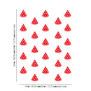 Set Of 20 Vinyl Wall Art Decal - Watermelon Pattern - From 5" x 5" Each - Funny Fruit Adhesive Stickers For Home Office Kitchen Playroom Restaurant Decor 4