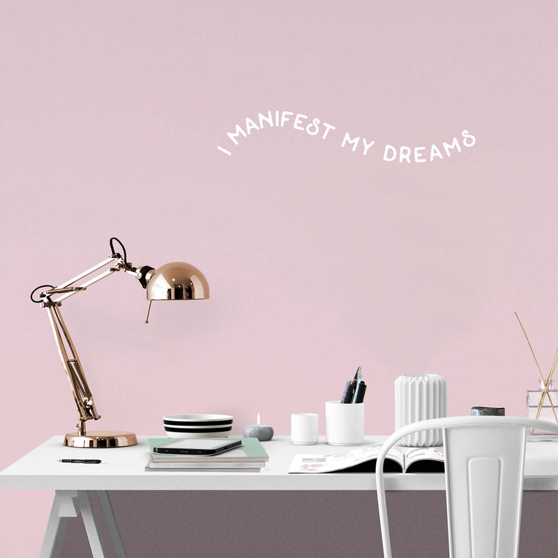 Vinyl Wall Art Decal - I Manifest My Dreams - 5.5" x 27" - Trendy Inspiring Positive Spiritual Quote Sticker For Bedroom Closet Living Room Office Decor 2