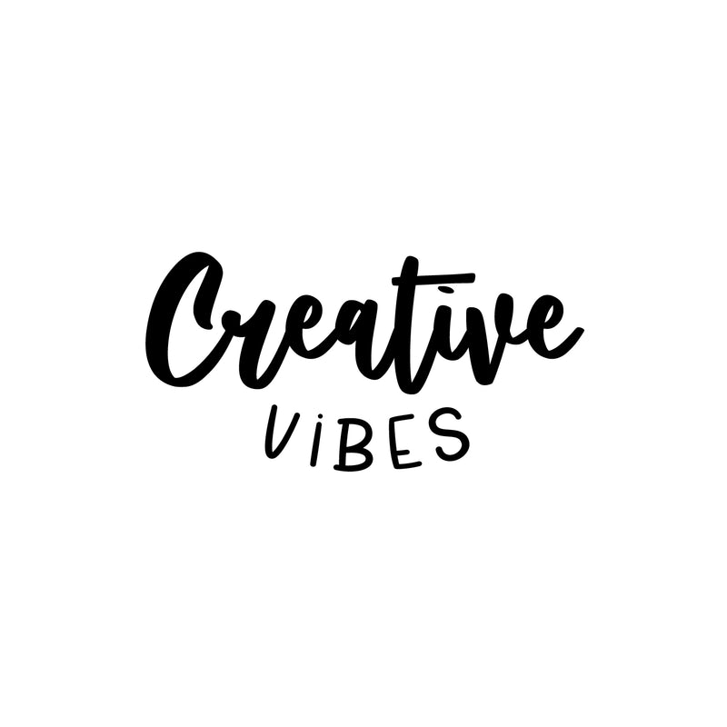 Vinyl Wall Art Decal - Creative Vibes - 12.5" x 25" - Trendy Inspirational Artistic Spirit Quote Sticker For Home School Classroom Bedroom Work Office Decor 1