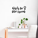 Vinyl Wall Art Decal - Girls To The Front - Trendy Inspirational Quote Sticker For Home Living Room Teen Bedroom Closet Makeup Mirror Decor 3