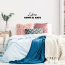 Vinyl Wall Art Decal - Libre Como El Arte / Free As Art - 9.5" x 25" - Trendy Lovely Inspirational Spanish Quote Sticker For Bedroom Living Room Classroom Office Coffee Store Decor 3