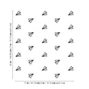 Set Of 25 Vinyl Wall Art Decal - Paper Plane Pattern - From 3.25" x 5" Each - Cute Adhesive Sticker Minimal Design For Children Bedroom Home School Kids Playground Decor 4