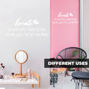 Vinyl Wall Art Decal - Amate Cuando Sientas Que Ya No Se Puedes / Love Yourself When You Feel Like You Can't -  12" x 25" - Lovely Spanish Quote Sticker For Bedroom Closet Living Room Decor 4