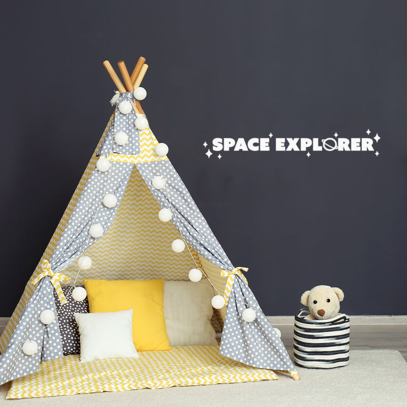 Vinyl Wall Art Decal - Space Explorer - 5" x 30" - Modern Motivational Cute Science Quote Sticker For Home Office Nursery Bedroom School Classroom Planet Kids Room Decor 2