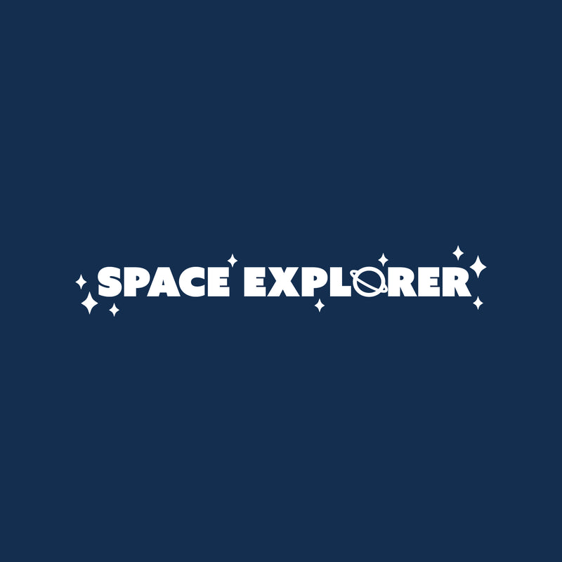 Vinyl Wall Art Decal - Space Explorer - 5" x 30" - Modern Motivational Cute Science Quote Sticker For Home Office Nursery Bedroom School Classroom Planet Kids Room Decor 1