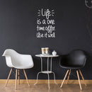 Vinyl Wall Art Decal - Life Is One A Time Offer - 9" x 35" - Modern Motivational Life Quote Sticker For Home Office Bedroom Closet Living Room Coffee Shop Decor 2