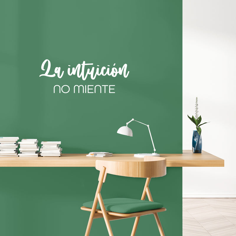 Vinyl Wall Art Decal - La Intuición No Miente / Intuition Doesn't Lie - 9.5" x 25" - Lovely Inspiring Spanish Quote Sticker For Home Bedroom Closet Living Room Coffee Shop Decor 3
