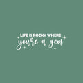 Vinyl Wall Art Decal - Life Is A Rocky Where You're A Gem - 8" x 25" - Modern Inspirational Self Love Quote Sticker For Home Teen Bedroom Closet Makeup Mirror Decor 1