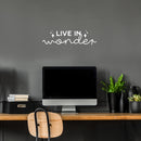 Vinyl Wall Art Decal - Live In Wonder - 7" x 25" - Stars Shape Trendy Inspirational Cute Quote Sticker For Children Bedroom Home Baby Nursery Daycare Kids Room Decor 2