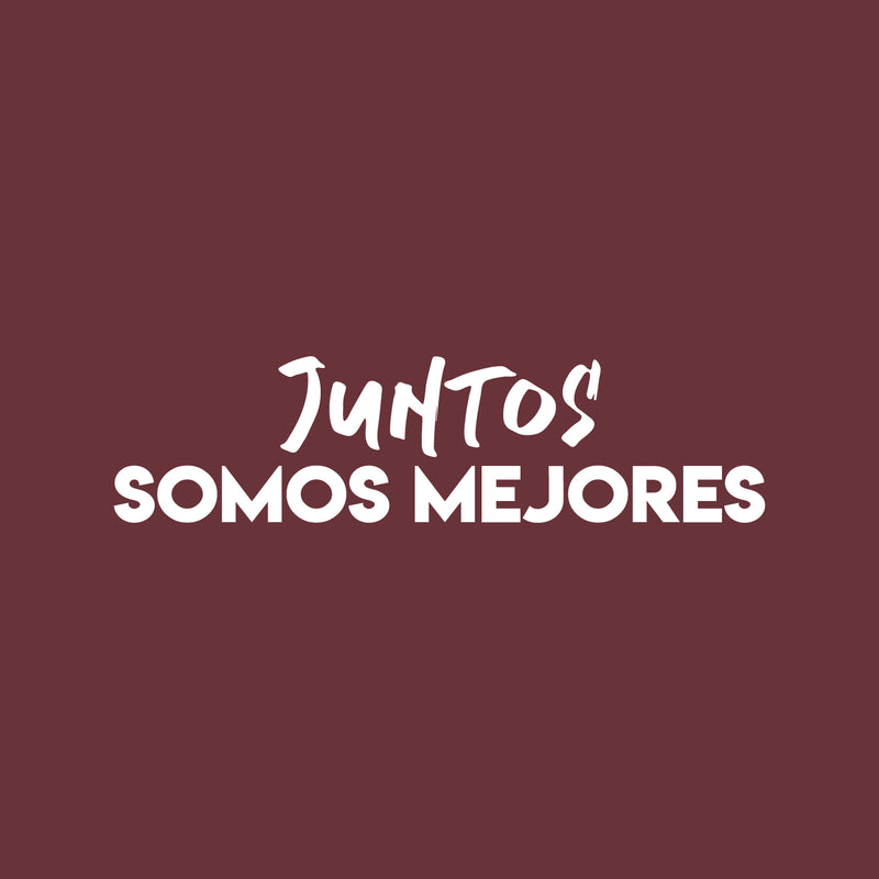 Vinyl Wall Art Decal - Juntos Somos Mejores / Together We Are Better - 6" x 25" - Trendy Inspiring Equality Spanish Quote Sticker For Home School Office Coffee Shop Decor 1
