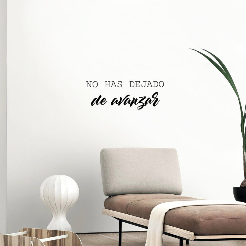 Vinyl Wall Art Decal - No Has Dejado De Avanzar / You Haven't Stopped Moving Forward - 8" x 25" - Motivational Spanish Quote Sticker For Home School Office Coffee Shop Gym Fitness Decor 3